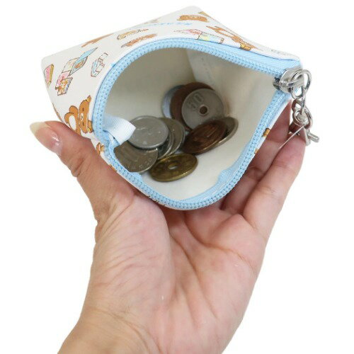 ミニポーチ リラックマ ナスカン付き サンカク ミニポーチ きぐるみなんです サンエックス ティーズファクトリー プレゼント マシュマロポップ