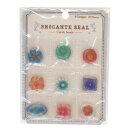 ブロカンテ シール フレークシール BROCANTE CZECH BEADS カミオジャパン 9柄27枚入り 手帳デコ メール便可 マシュマロポップ