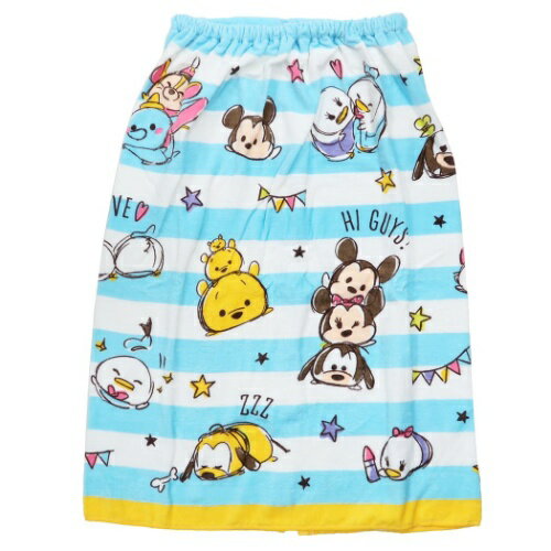 80cm丈 巻き 巻きタオル ディズニーツムツム ラップタオル ワンデー ディズニー 林タオル 海プール着替えタオル マシュマロポップのサムネイル