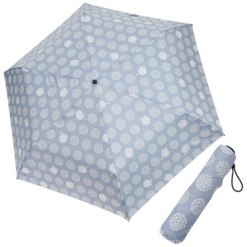 折りたたみ傘 3段 ムーミン 折畳傘 ムーミンドット 北欧 カミオジャパン 雨晴兼用 かわいい 女性 女の子向け マシュマロポップのサムネイル