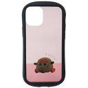 iPhone12miniケース PUI PUI モルカー アイフォン12ミニハイブリッドカバー テディ グルマンディーズ クリアジャケット マシュマロポップ