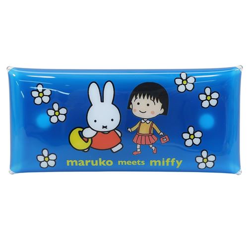 ロング ポーチ ミッフィー ちびまる子ちゃん クリア マルチケース ブルー maruko meets miffy ディックブルーナ マリモクラフト プレゼント ペンケース 筆箱 小物入れ アニメ絵本 メール便可 マシュマロポップ