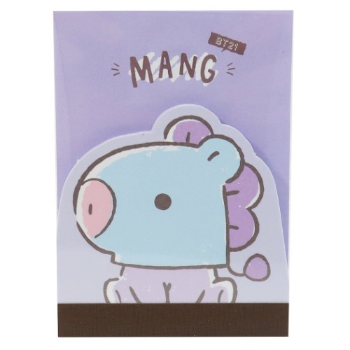 メモ帳 BT21 ダイカット ミニ ミニメモ MANG LINE FRIENDS カミオジャパン プレゼント 商品 メール便可 マシュマロポップ