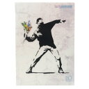 A4 シングル クリアファイル バンクシー ファイル Flower Bomber Banksy ゼネラルステッカー プレゼント 文具 コレクション おしゃれ ART オフィシャル メール便可 マシュマロポップ