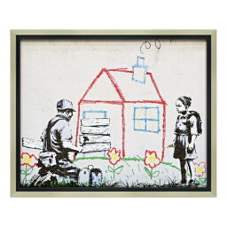 アートフレーム バンクシー Banksy プレイハウス ユーパワー BK-10005 ギフト インテリア 取寄品 マシュマロポップ