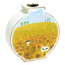 フラワーベース 糸井忠晴 花瓶 ネコとひまわり畑 ユーパワー IT-01433 ギフト インテリア 取寄品 マシュマロポップ
