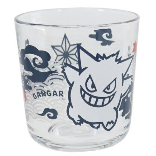 ガラスコップ ポケモン グラスワイドタンブラー 切り絵 ゲンガー ポケットモンスター 金正陶器 ギフト雑貨 プレゼント マシュマロポップのサムネイル