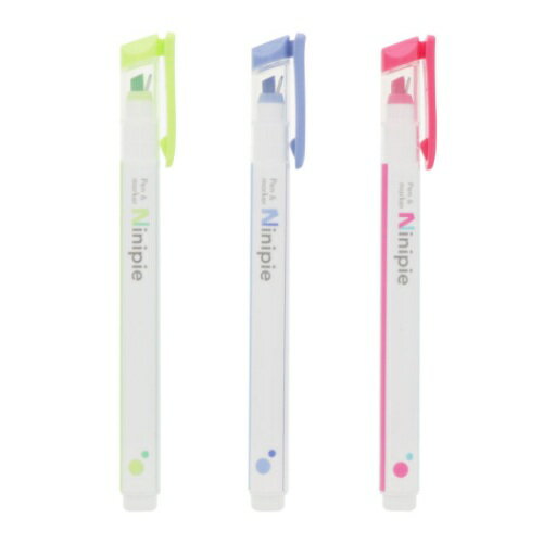ニードルペン ＆ マーカーペン 3本セット Ninipie ニニピー カラーペン サンスター文具 アイデア文具 新学期準備雑貨 中学生 高校生 大人 メール便可 マシュマロポップ