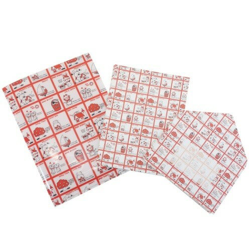 手紙セット レターセット かわいい レターセット ＆ クリアファイル ファンシーペーパー ストップペイル シモジマ 便箋＆封筒＆ポケットファイル レトロ包装紙柄 メール便可 マシュマロポップのサムネイル