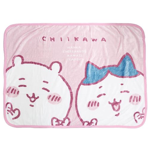 ひざ掛け毛布 ちいかわ フリース ブランケット ちいかわ＆ハチワレ おーい ナガノ モリシタ ウォーマー雑貨 マシュマロポップのサムネイル