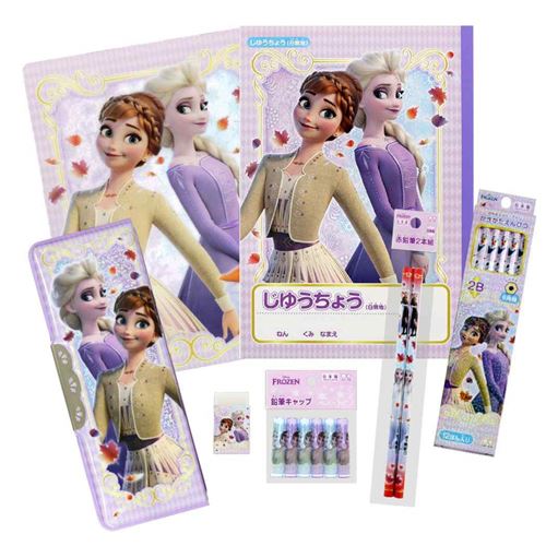 文房具セット アナと雪の女王 入学 ステーショナリー 7点 セット ディズニー サンスター文具 入学祝い 新入学 新学期準備文具 小学生 女の子 マシュマロポップのサムネイル