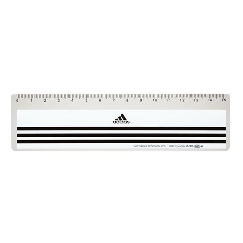 ものさし アディダス adidas 15cm 定規 新入学 三菱鉛筆 新学期準備文具 小学生 中学生 高校生 男の子 スポーツブランド メール便可 マシュマロポップ