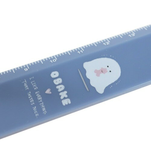 スリム 17cm 定規 ものさし はぐはぐふれんず おばけ Q-LIA 新学期準備文具 小学生 中学生 高校生 女の子 メール便可 マシュマロポップ