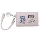 定期入れ BT21 リール付き シングル パスケース MANG LINE FRIENDS 森本本店 通勤 通学雑貨 ICカードケース 商品 メール便可 マシュマ...