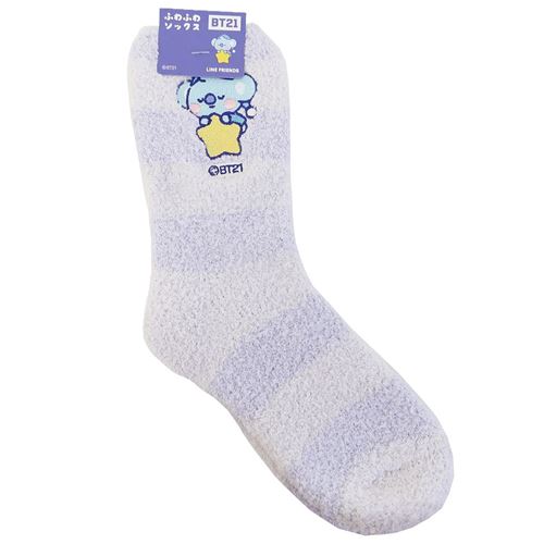 女性用 防寒靴下 BT21 ふわふわ レディースソックス KOYA LINE FRIENDS エンスカイ ウォーマー雑貨 商品 マシュマロポップのサムネイル