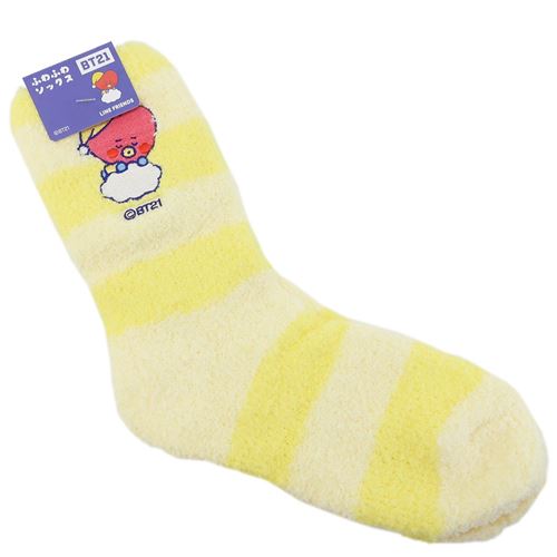 女性用 防寒靴下 BT21 ふわふわ レディースソックス TATA LINE FRIENDS エンスカイ ウォーマー雑貨 商品 マシュマロポップのサムネイル