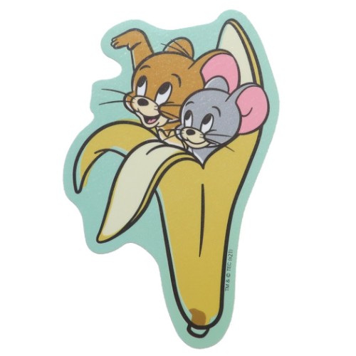 ステッカー トムとジェリー ステッカー ビニール ダイカット バナナ ワーナーブラザース スモールプラ..