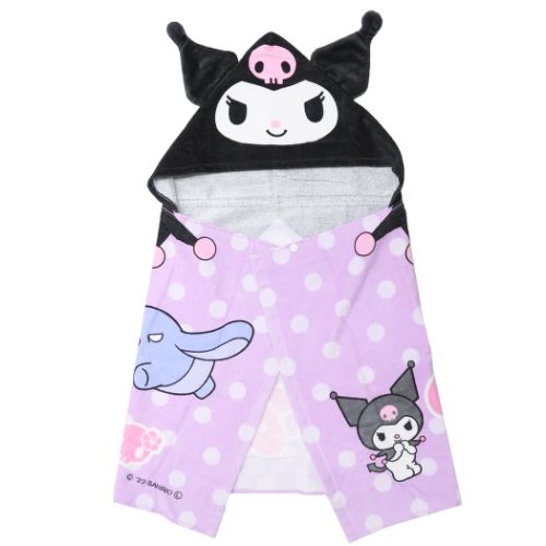 変身 タオルポンチョ クロミ フード付き コンパクト バスタオル マイメロディ フレンド サンリオ 林タオル 海プール日よけタオル マシュマロポップのサムネイル