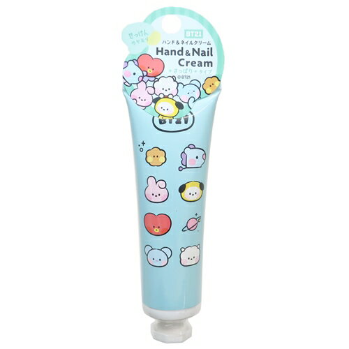 ハンドクリーム BT21 ハンド＆ネイルクリーム せっけんのかおり ブルー LINE FRIENDS クラックス ハンドケア用品 商品 メール便可 マシュマロポップのサムネイル