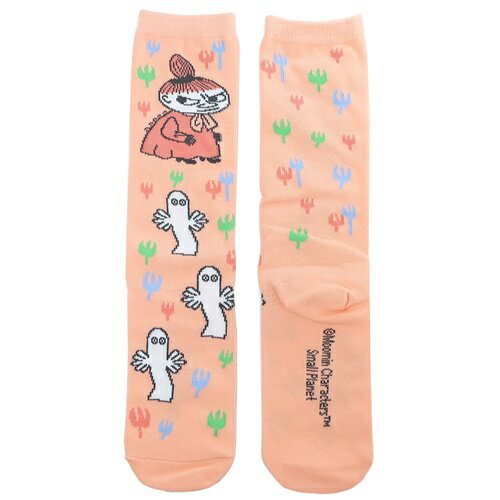 女性用靴下 ムーミン レディースハイソックス リトルミイ＆ニョロニョロ 北欧 スモールプラネット キャラックス 女の子 メール便可 マシュマロポップ