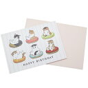 グリーティングカード モフサンド ポップアップバースデーカ ード HAPPY BIRTHDAY mofusand アクティブコーポレーション 誕生日 プレゼント 封筒付き メール便可 マシュマロポップ