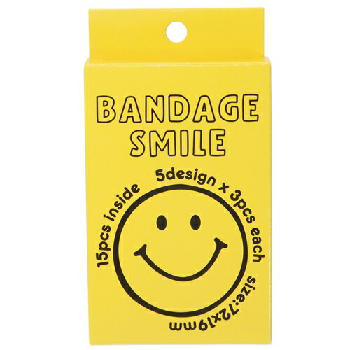 絆創膏 スマイリー ばんそうこう BANDAGE S 2 SMILE ASST Smiley Face オクタニ 傷直し メール便可 マシュマロポップ