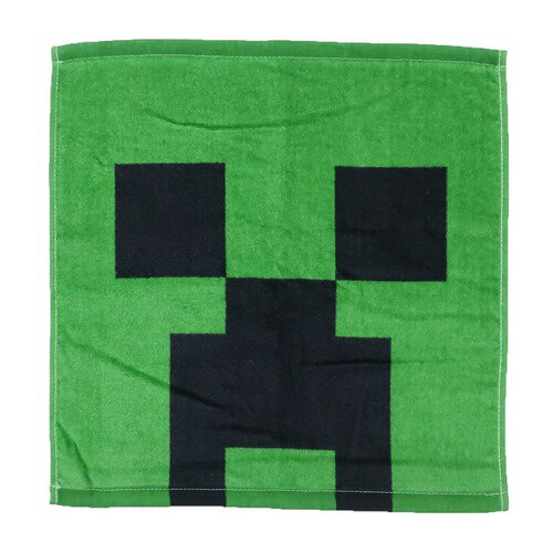 ハンドタオル マインクラフト プリントウォッシュタオルS クリーパー Minecraft ケイカンパニー 汗拭き..