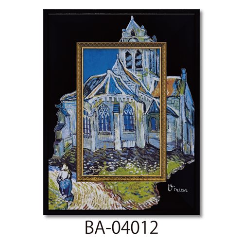 名画 ゴッホ ビッグアート 名画Sシリーズ オーヴェルの教会 ユーパワー BA-04012 ギフト 額付き インテリア 取寄品 マシュマロポップ