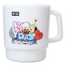 プラカップ BT21 スタッキングマグ ホワイト LINE FRIENDS ケイカンパニー 350ml 商品 マシュマロポップ