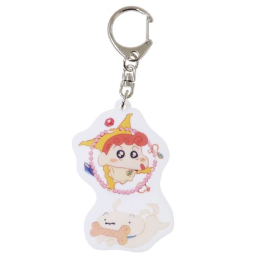 キーリング クレヨンしんちゃん アクリルキーホルダー 30th シロ&ひまわり スモールプラネット コレクション雑貨 アニメメール便可 マシュマロポップ