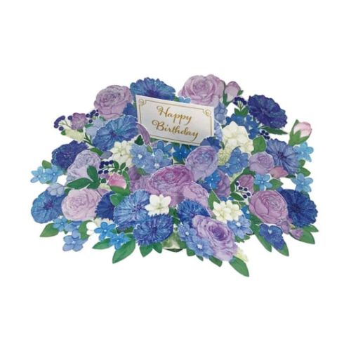 グリーティングカード フローラル FA12-0 ポップアップカード 多目的 フラワーブルー サンリオ バースデーカード お誕生日 お祝い お礼 メール便可 マシ...