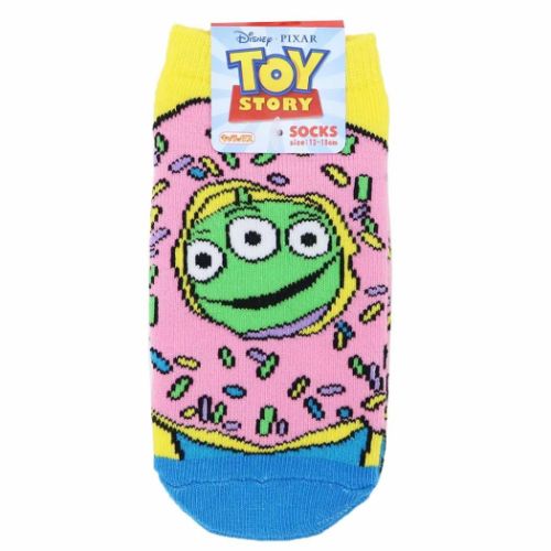 子供用靴下 トイストーリー キッズソックス エイリアン ドーナッツ ディズニー スモールプラネット キャラックス 子ども メール便可 マシュマロポップのサムネイル