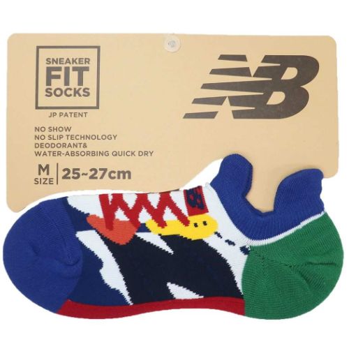 男性用靴下 ビッグニューバランス メンズスニーカーソックス マルチ new balance エヌビー NB フレンズヒル プレゼント 男の子 スポーツブランド メール便可 マシュマロポップ