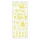 シールシート グリッターシール バースデー クローズピン 手帳デコ DECOシール メール便可 マシュマロポップ