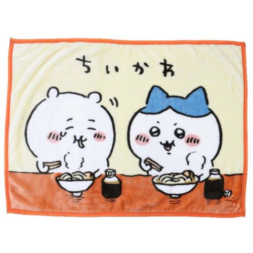 ひざ掛け毛布 ちいかわ マイヤーブランケット おうえん 丸眞 ウォーマー雑貨 防寒用品 マシュマロポップ