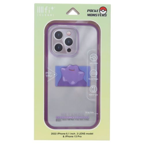 iPhone14Pro 13Proケース ポケットモンスター アイフォン14プロ 13プロ プロテクトカバー llllfit Clear メタモン ポケモン グルマンディーズ プロテクトジャケット スマホカバー メール便可 マシュマロポップ