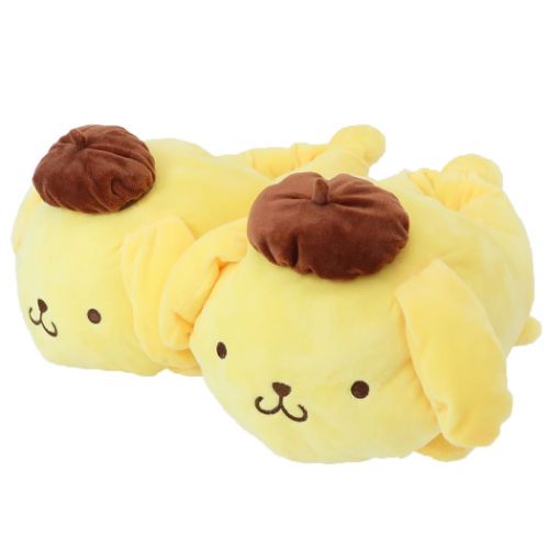 防寒ルームシューズ ポムポムプリン ぬいぐるみスリッパ サンリオ ジェイズプランニング 室内履き ウォーマー雑貨 マシュマロポップのサムネイル