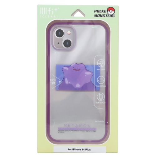 iPhone14Plusケース ポケットモンスター アイフォン14プラス プロテクトカバー llllfit Clear メタモン ポケモン グルマンディーズ プロテクトジャケット スマホカバー メール便可 マシュマロポップ