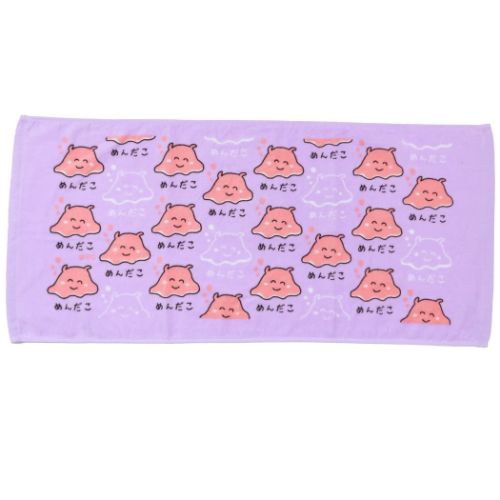 フェイスタオル おえかきさん プリントロングタオル めんだこさん オクタニ おもしろタオル 面白雑貨 ..