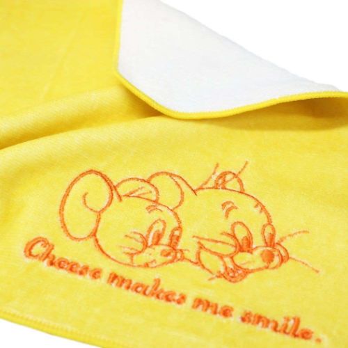 ミニタオル トムとジェリー 刺繍ハンドタオル アイラブチーズ ワーナーブラザース スモールプラネット 汗拭きタオル メール便可 マシュマロポップ