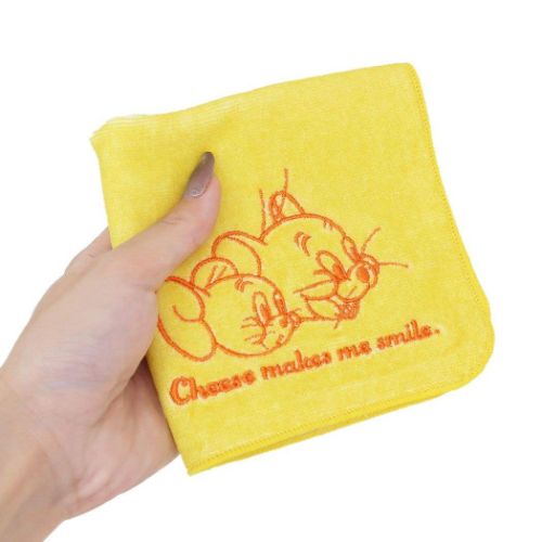 ミニタオル トムとジェリー 刺繍ハンドタオル アイラブチーズ ワーナーブラザース スモールプラネット 汗拭きタオル メール便可 マシュマロポップ