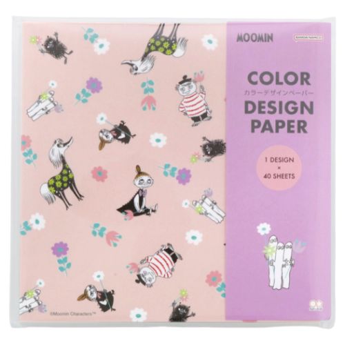 ラッピング用品 ムーミン カラーデザインペーパー なかまB 北欧 サンスター文具 かわいい メール便可 マシュマロポップ