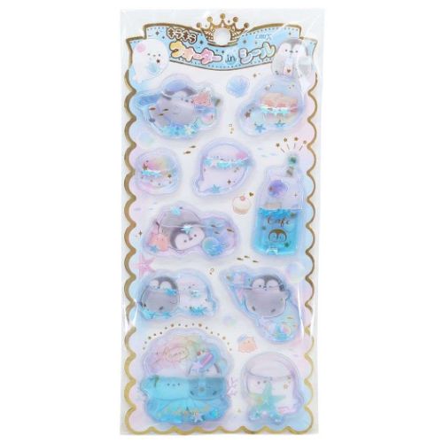 デコシール キラキラウォーターinシール カラフルペンカフェ クラックス 手帳デコ カプセルシール 女の子 かわいい メール便可 マシュマロポップのサムネイル