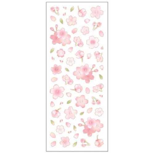 シールシート さくら ふち箔クリアシール 桜3 春 クローズピン 手帳デコ DECOシール デコレーション メール便可 マシュマロポップのサムネイル