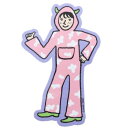 ビッグシール みいつけた ダイカットビニールステッカー オフロスキー NHK スモールプラネット デコシール 耐水性 メール便可 マシュマロポップ