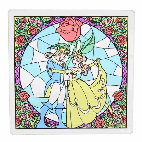 テーブルウェア 美女と野獣 ステンドグラス風コースター ディズニーヤクセル ガラス プレゼント ギフト おしゃれ メール便可 マシュマロポップのサムネイル