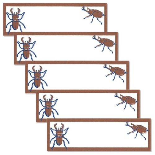 名前ラベル ネームラベルSS 5枚セット クワガタ カブトム 新入学 お気に入りシリーズ 清原 アイロン接着 入園 幼稚園 小学生 キッズ 子ども メール便可 マシュマロポップ