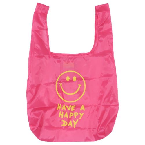 GRobO X}C[tFCX ECO BAG ܂肽݃VbsOobO SMILE YELLOW PINK Smiley Face IN^j ΂ 킢 [։ }V}|bv