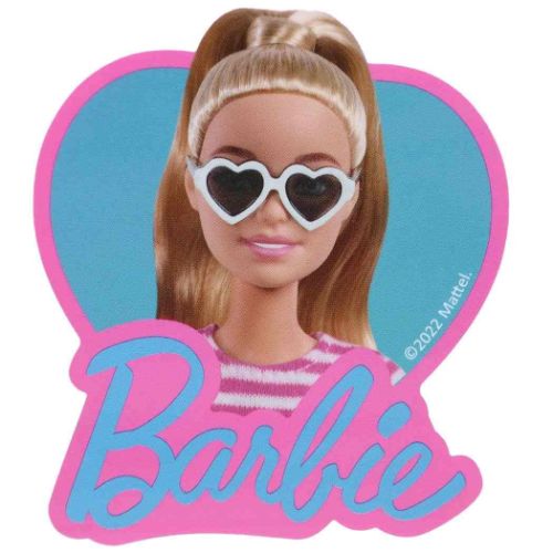 ダイカットシール バービー ダイカットビニールステッカー PK BL Barbie スモールプラネット デコシール 耐水性 メール便可 マシュマロポップ