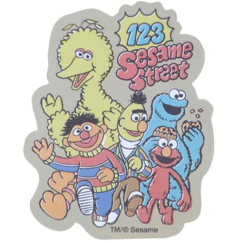 ダイカットシール セサミストリート ダイカットビニールステッカー 123 スモールプラネット デコシール 耐水性 メール便可 マシュマロポップ